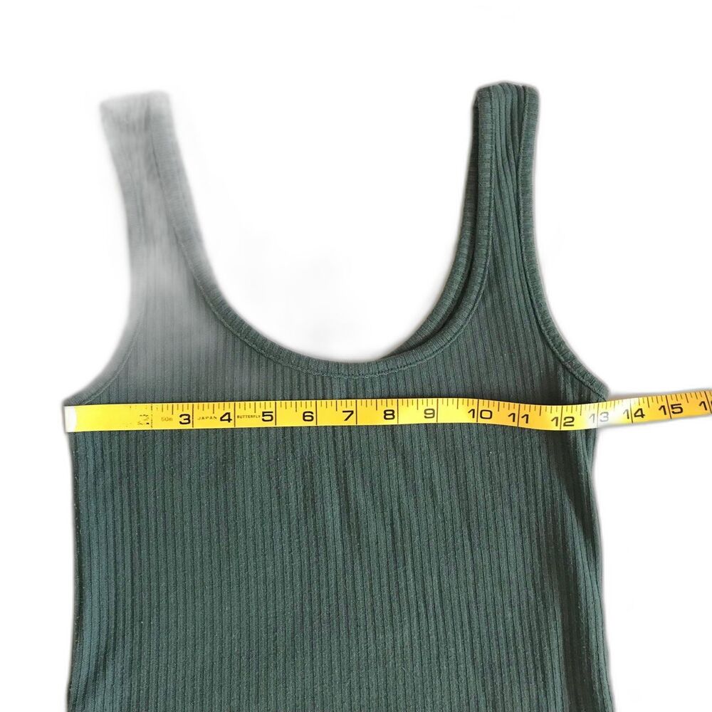 Mind Code Tank Top Blue Ribbed Crop Top Size S/M Cami Basic Capsule - Picture 5 of 6